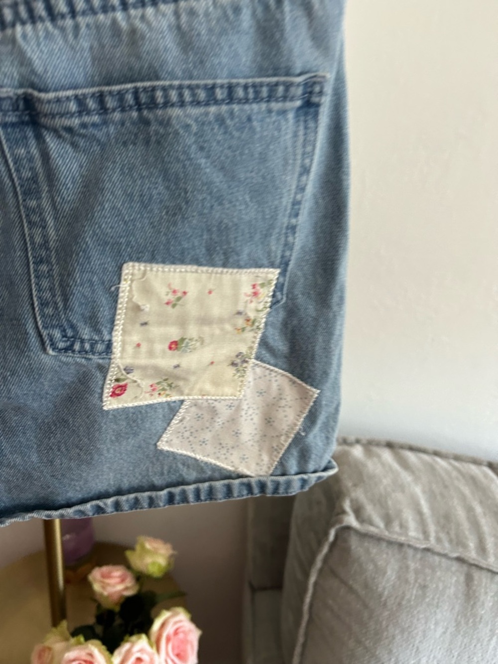 Dolls Kill X Holly Hobbie Denim Patch Mini Skirt S - Picture 6 of 10